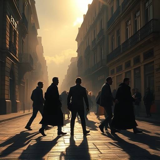 Escena de la serie 'Sombras de Madrid' con los actores principales en el centro de la acci贸n