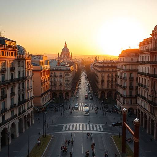 Fotograf铆a del documental 'El Alma de la Ciudad', mostrando un plano general de Madrid al amanecer